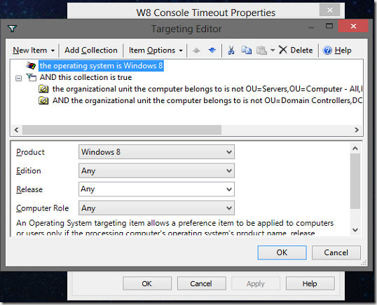 Group Policy Preferences Targeting Editor 